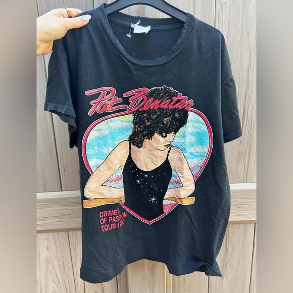 Madeworn Pat Benatar Crimes of Passion Cropped Tee - Picture 14 of 16